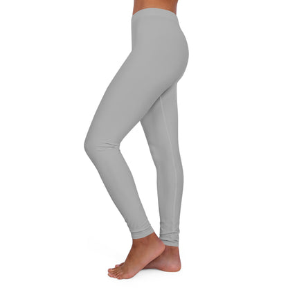 MORE PLEASE GREY Women's Spandex Leggings (AOP)