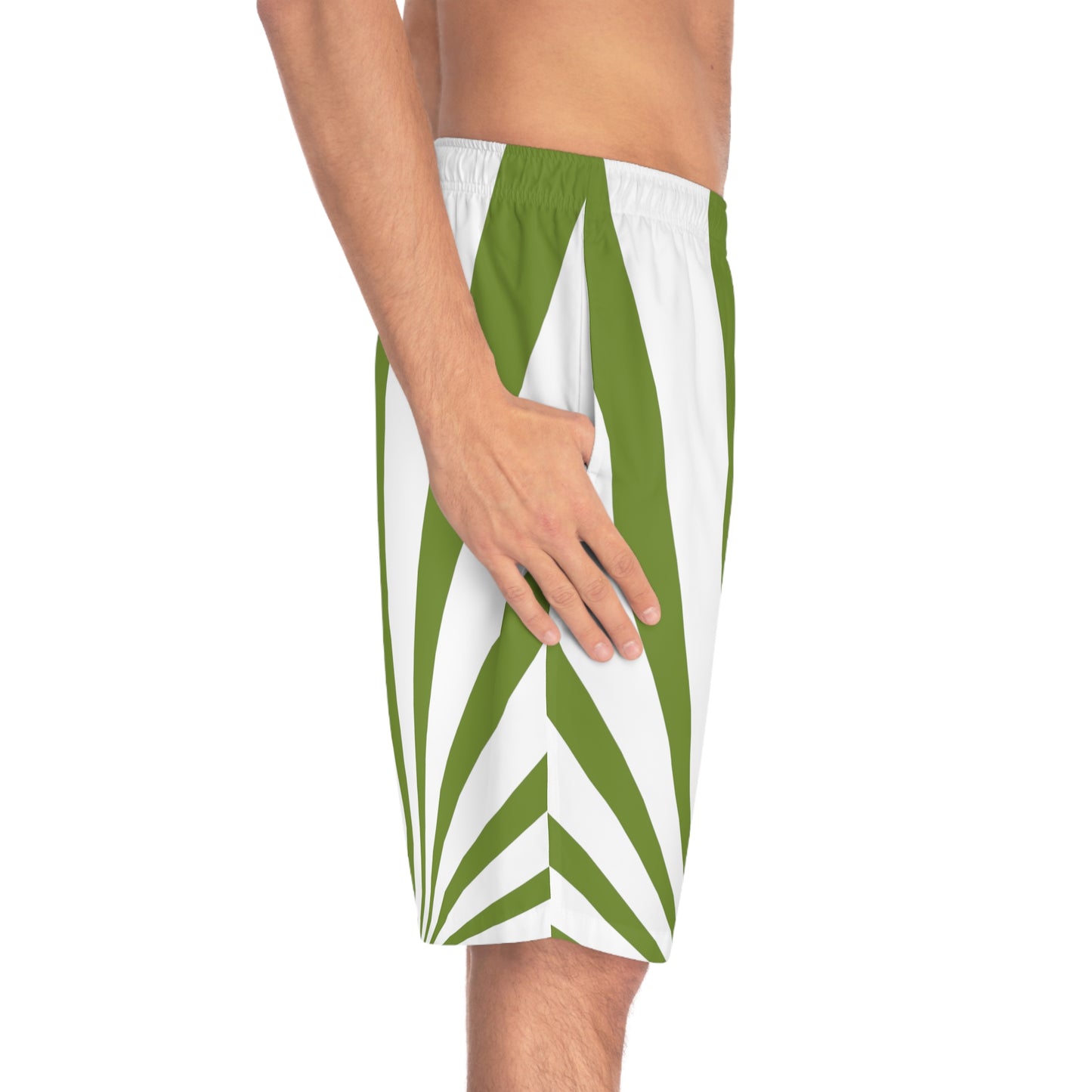 GREEN SPIRAL Men's Board Shorts (AOP)