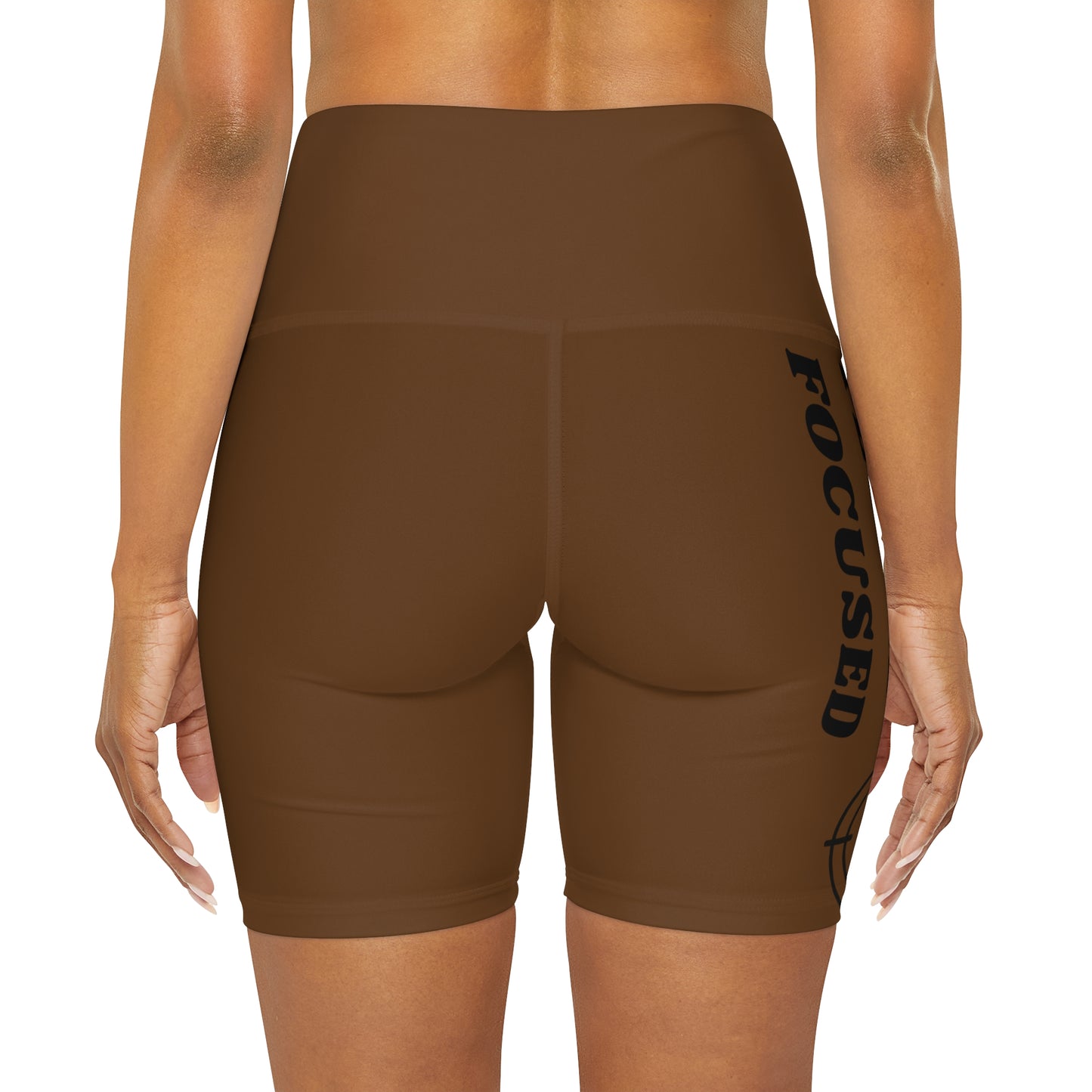 FIERCE FLY AND FOCUSED High Waisted Yoga Shorts (AOP)