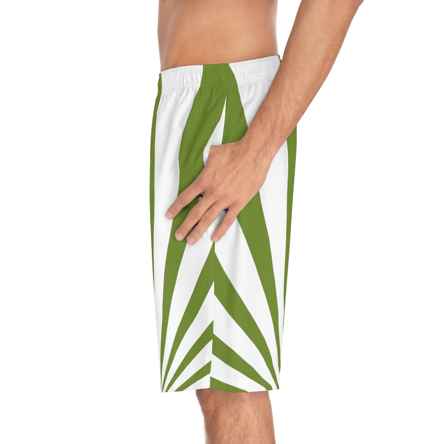 GREEN SPIRAL Men's Board Shorts (AOP)