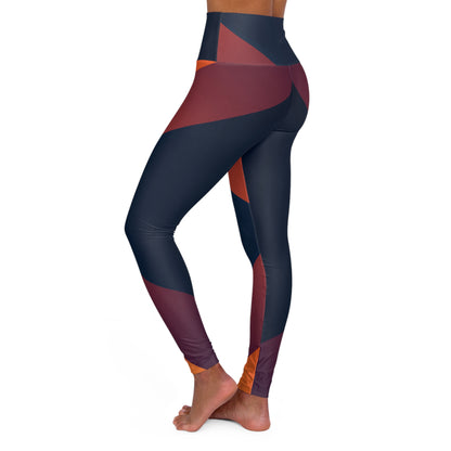 Red Stop High Waisted Yoga Leggings (AOP)