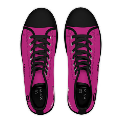 Black & Pink Goddess- omen's High top sneakers