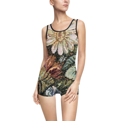 VINTAGE FLOWERS Women's Vintage Swimsuit (AOP)