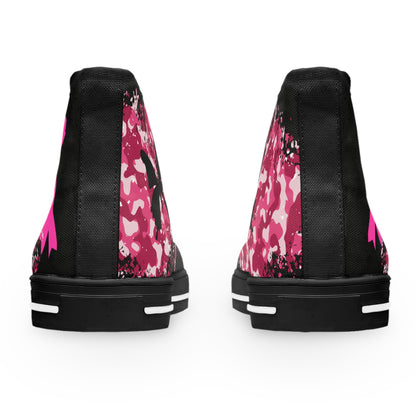 The Camo Pink  DESIGN THEN PAY Women's High Top Sneakers