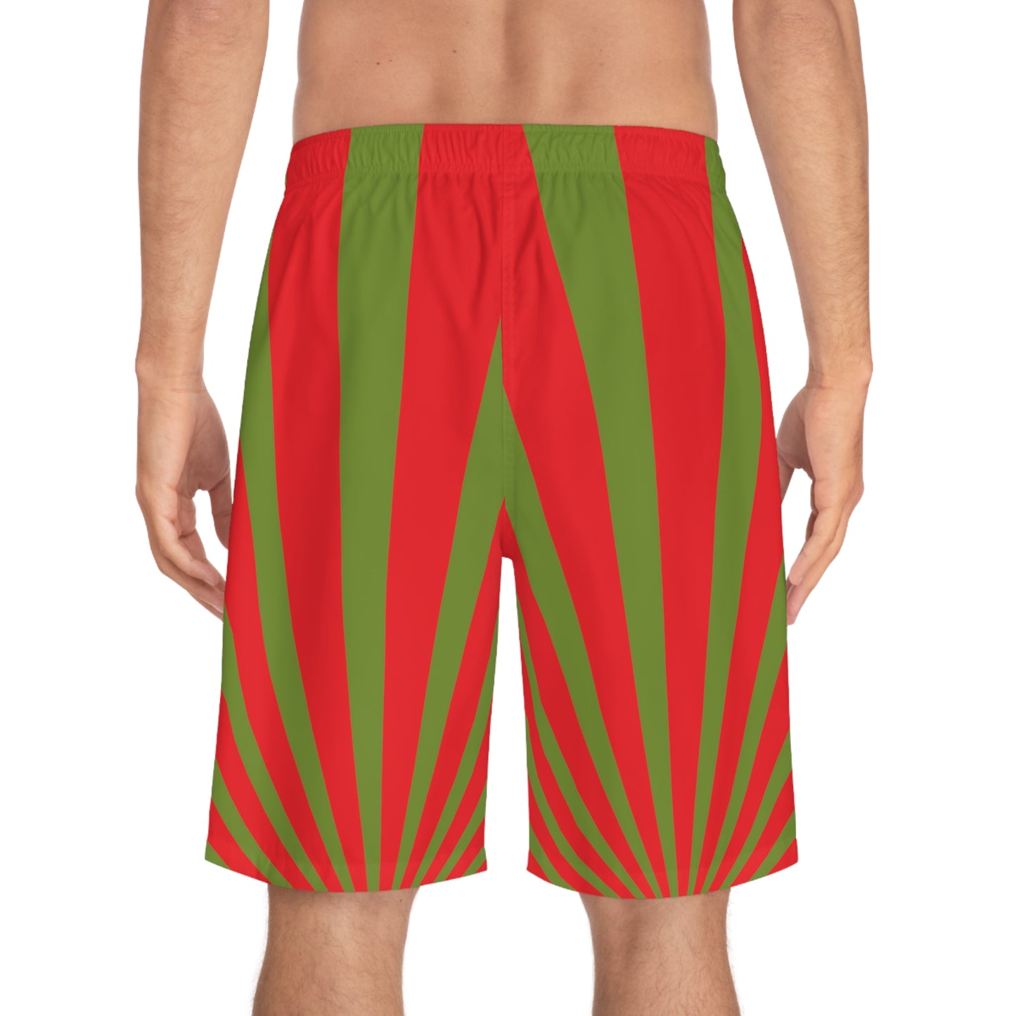 RED SPIRAL Men's Board Shorts (AOP)