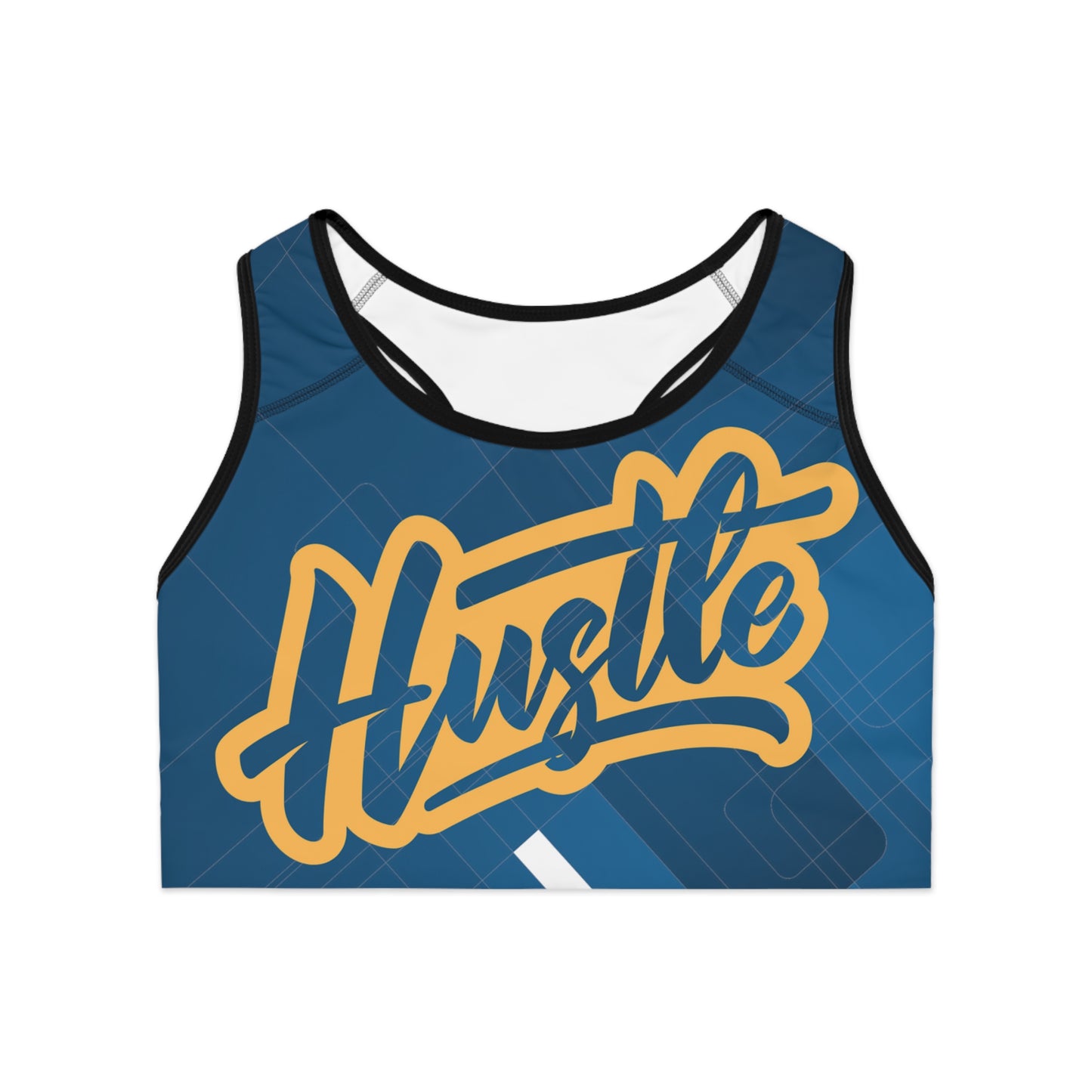 HUSTLE 1 Sports Bra (AOP)