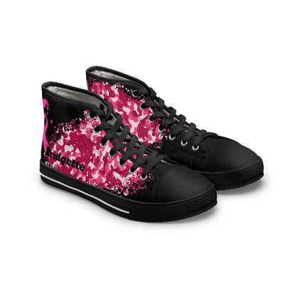 The Camo Pink  DESIGN THEN PAY Women's High Top Sneakers