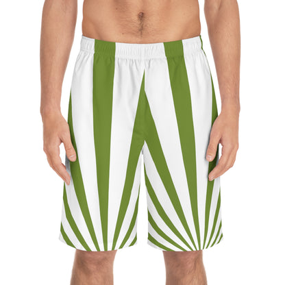 GREEN SPIRAL Men's Board Shorts (AOP)