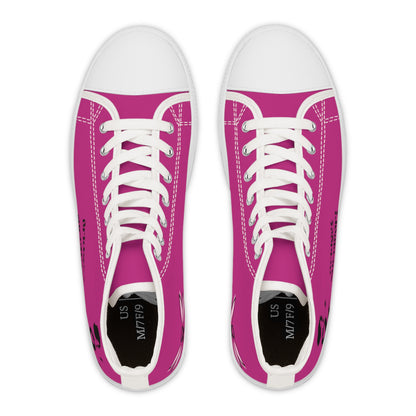 Black & Pink Goddess- omen's High top sneakers