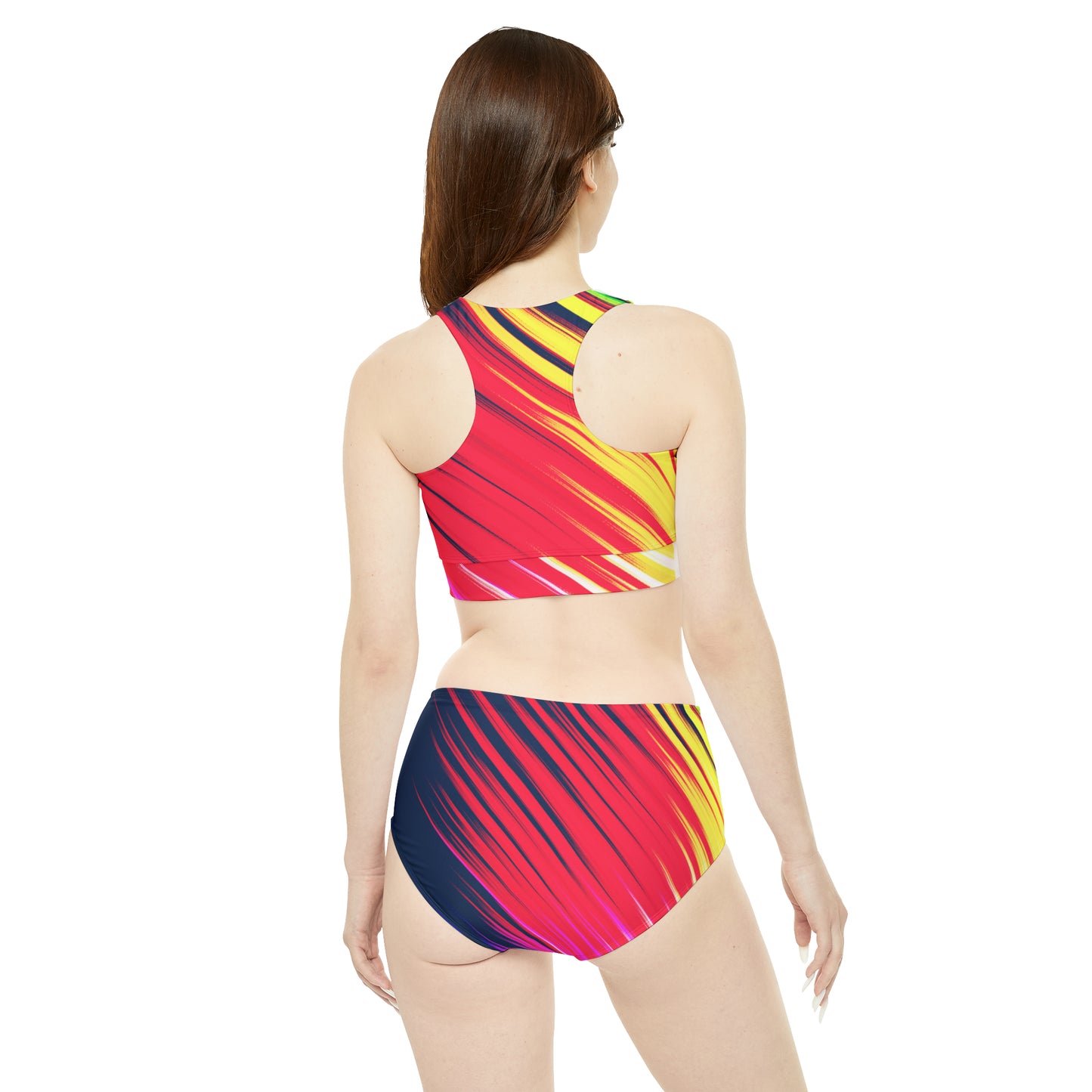 SPLASHES OF COLOR Sporty Bikini Set (AOP)