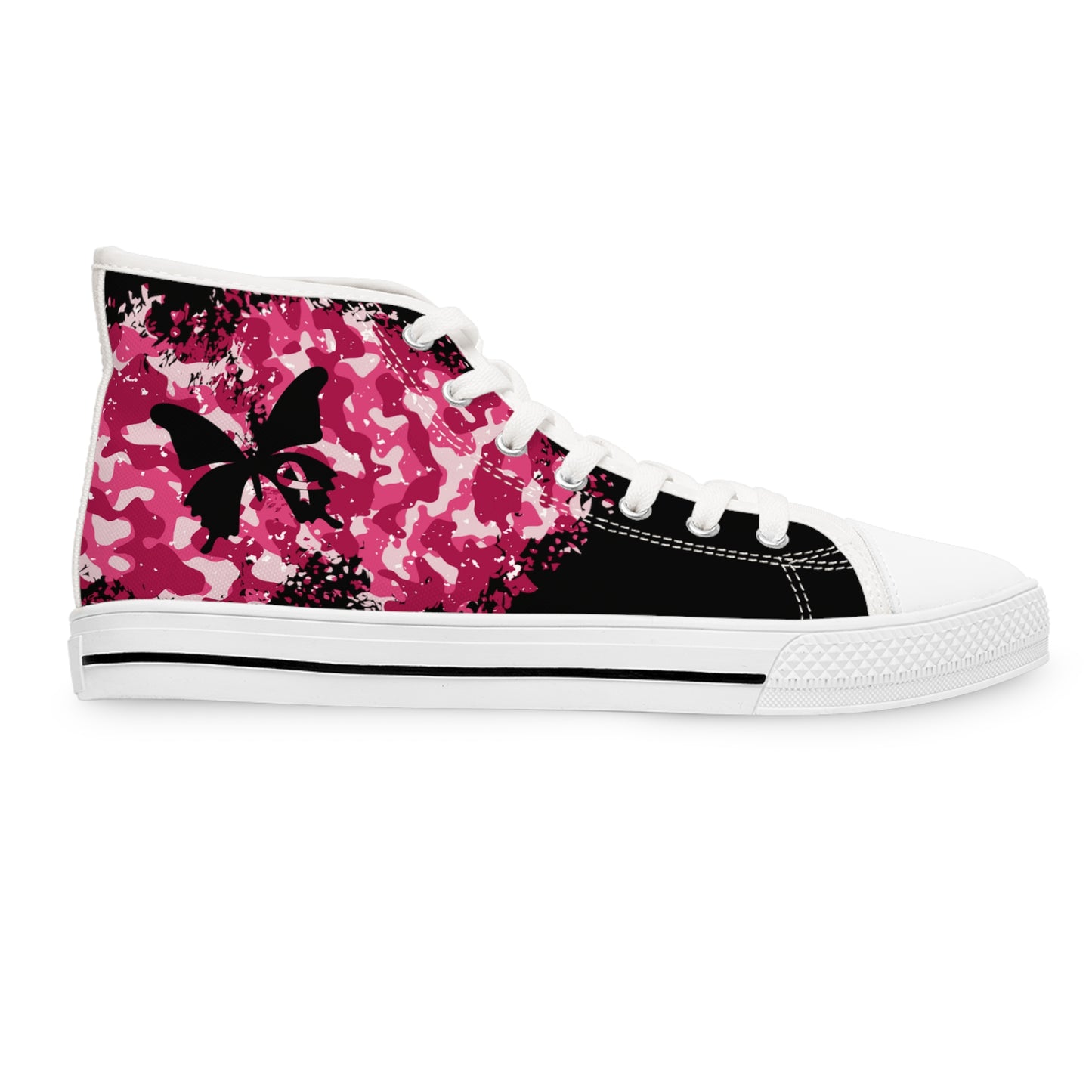 The Camo Pink  DESIGN THEN PAY Women's High Top Sneakers