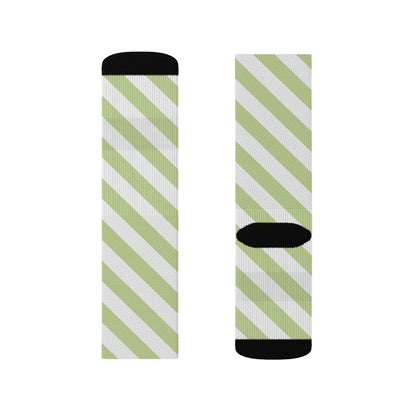 Green stripes Sublimation Socks