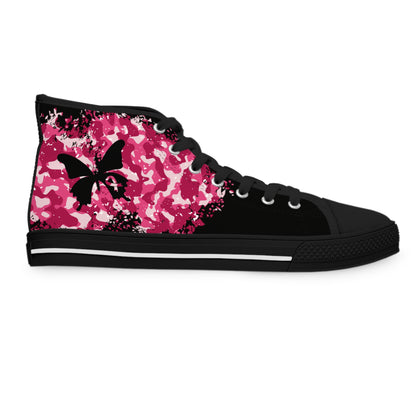 The Camo Pink  DESIGN THEN PAY Women's High Top Sneakers