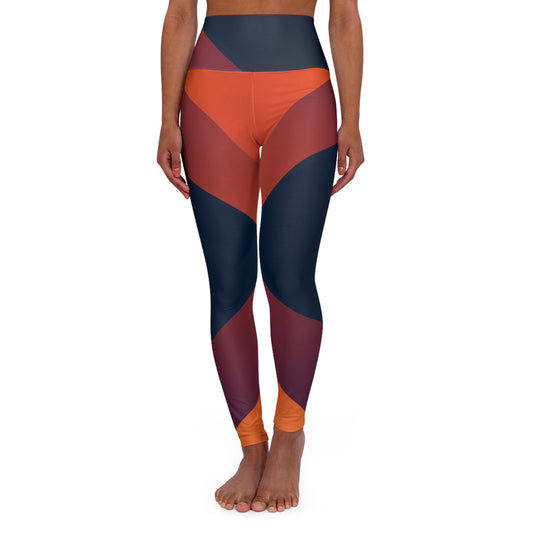 Red Stop High Waisted Yoga Leggings (AOP)