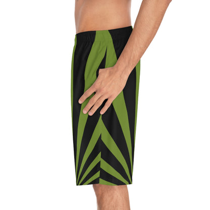 BLACK SPIRAL SPIRAL Men's Board Shorts (AOP)