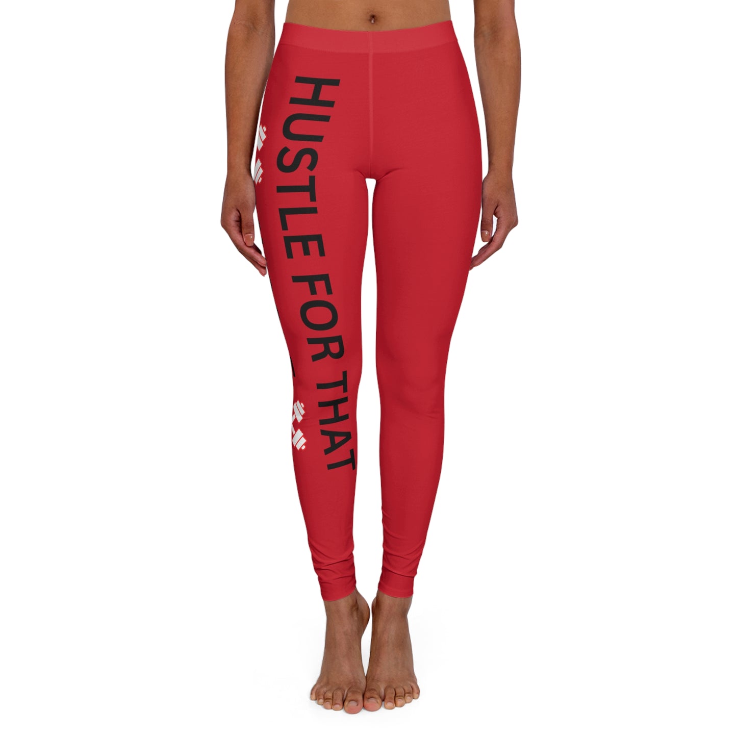 HUSTLE FOR THE MUSCLE Women's Spandex Leggings (AOP)