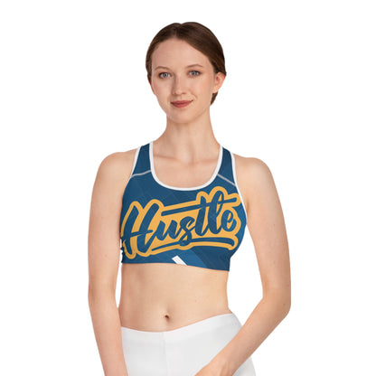 HUSTLE 1 Sports Bra (AOP)