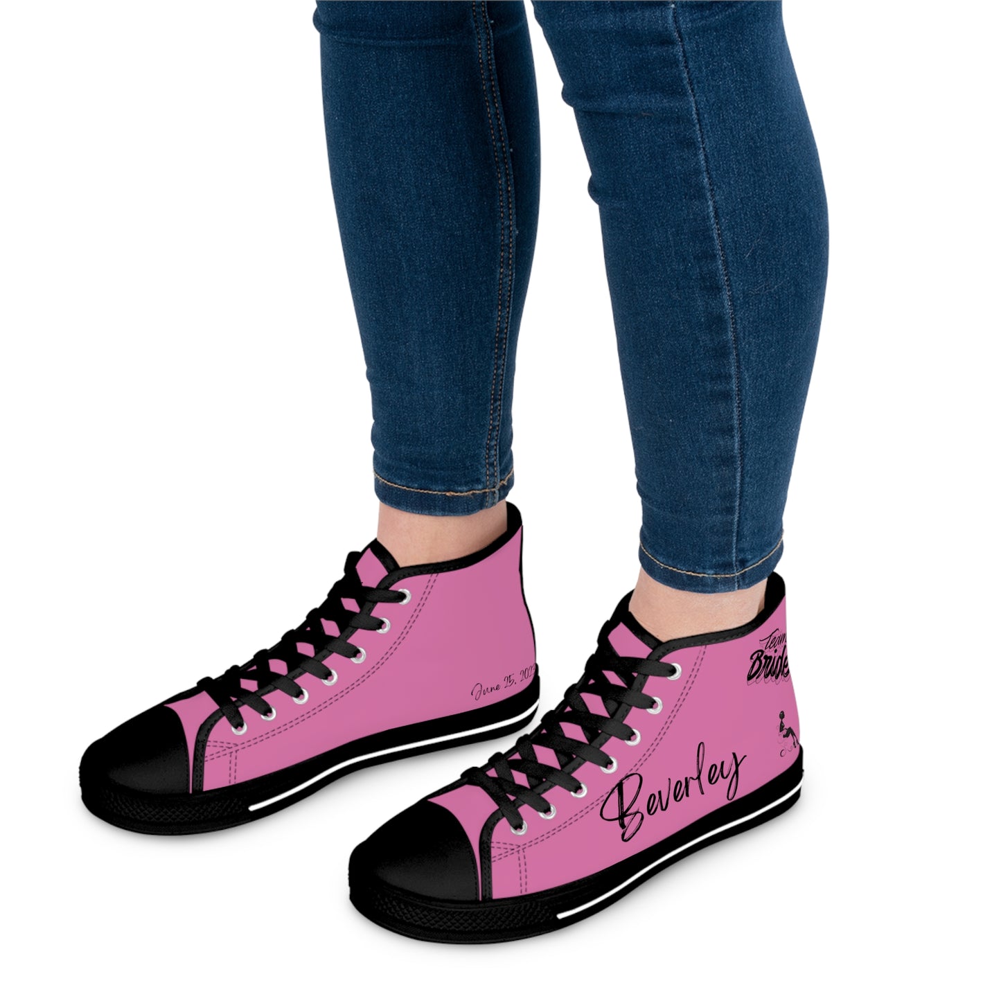 Team Bride P!   PERSONALIZE & CUSTOMIZE IT!  Women's High Top Sneakers