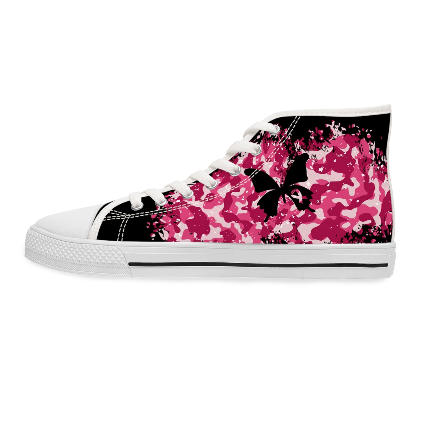 The Camo Pink  DESIGN THEN PAY Women's High Top Sneakers