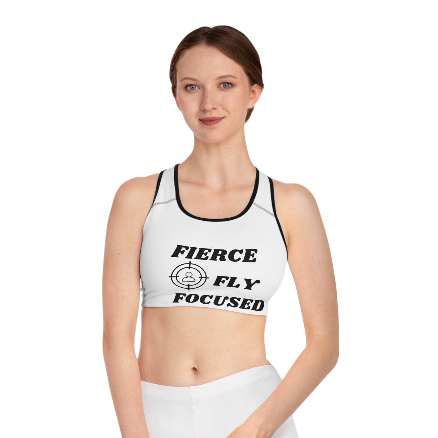 FIERCE FLY FOCUSED Sports Bra (AOP)