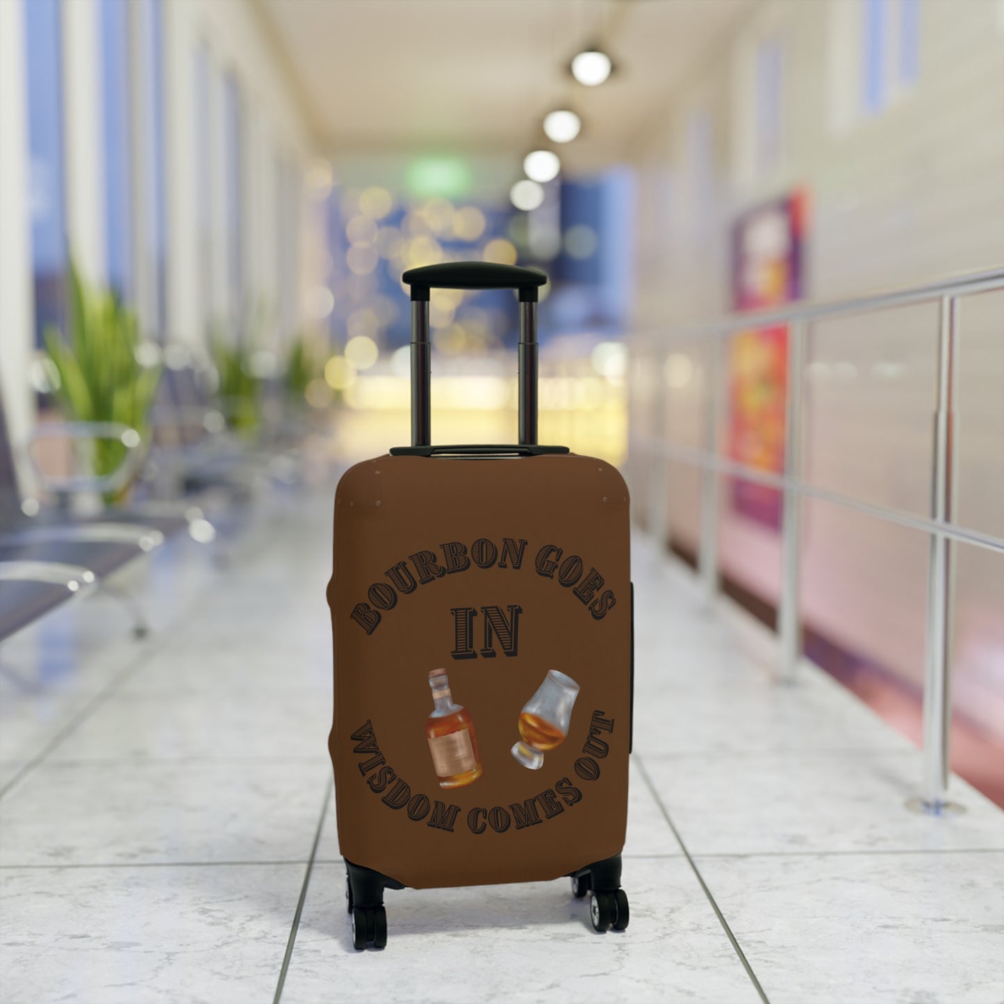 BOURBON GOES IN BROWN Luggage Cover