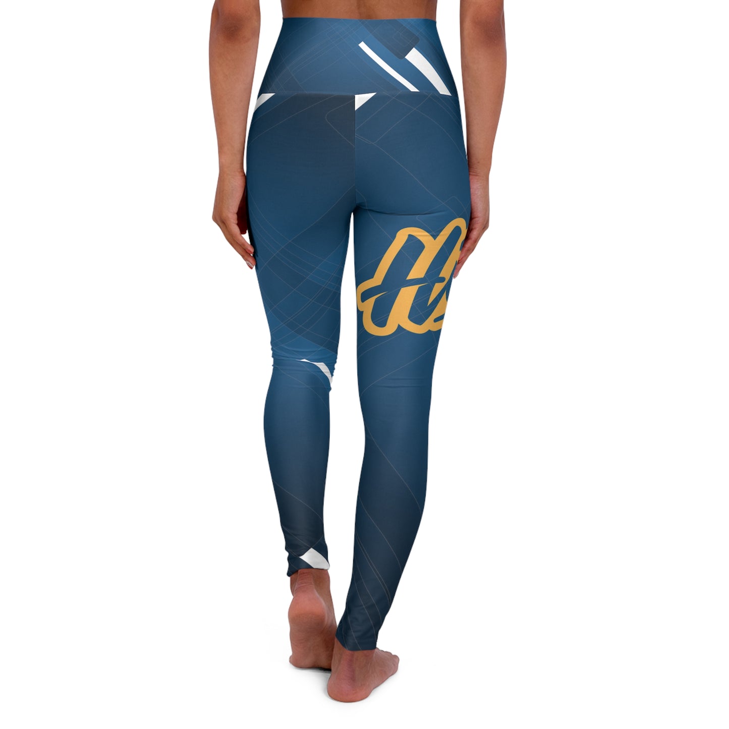 HUSTLE 1 High Waisted Yoga Leggings (AOP)