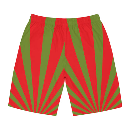 RED SPIRAL Men's Board Shorts (AOP)