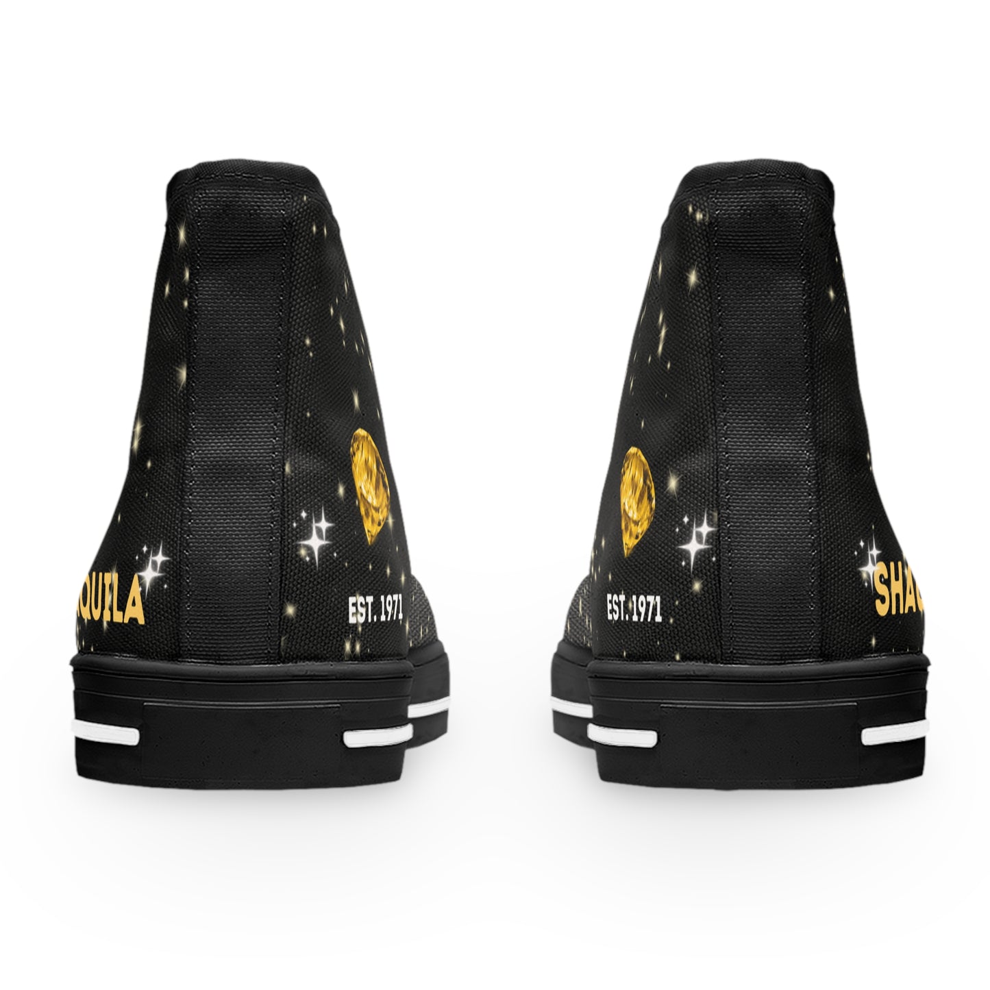 YELLOW DIAMONDS - DESIGN THEN PAY Women's High Top Sneakers