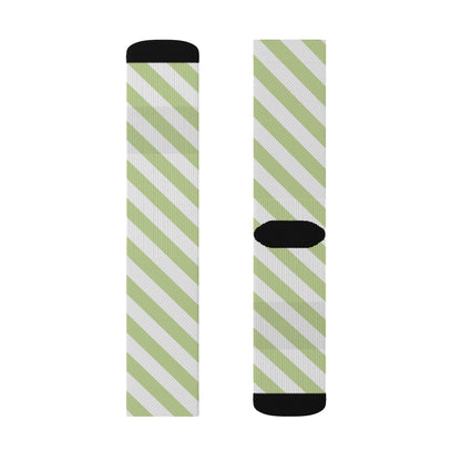 Green stripes Sublimation Socks