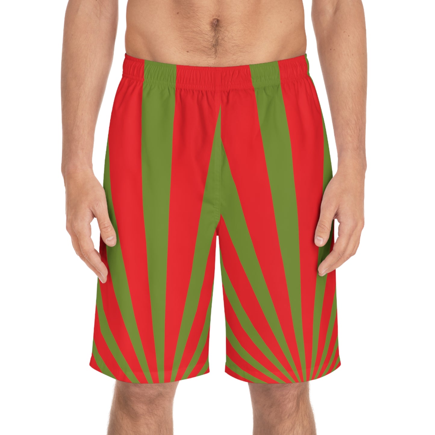 RED SPIRAL Men's Board Shorts (AOP)