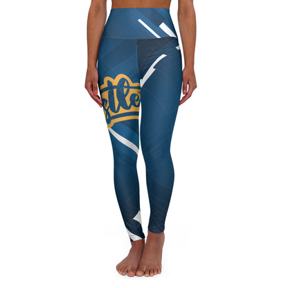 HUSTLE 1 High Waisted Yoga Leggings (AOP)