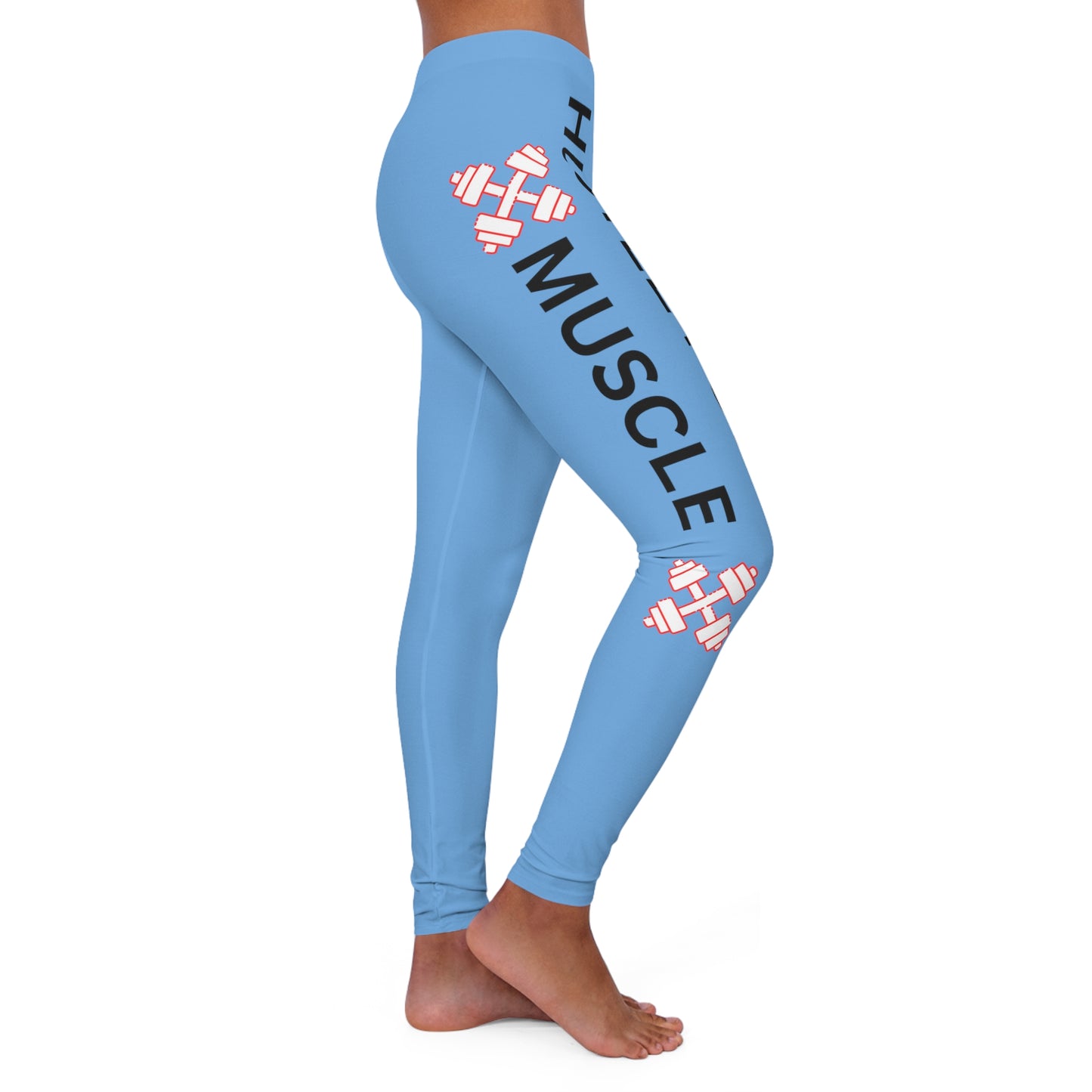 HUSTLE FOR THE MUSCLE Women's Spandex Leggings (AOP)