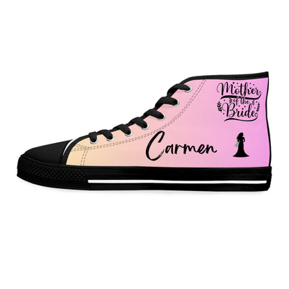 MOTHER OF THE BRIDE! DESIGN THEN PAY PERSONALIZE & CUSTOMIZE IT! Women's High Top Sneakers