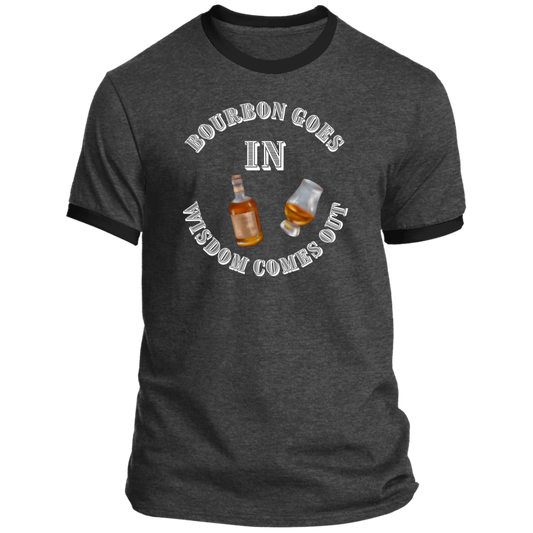 BOURBON W GOES IN Bourbon Goes iPC54R Ringer Tee