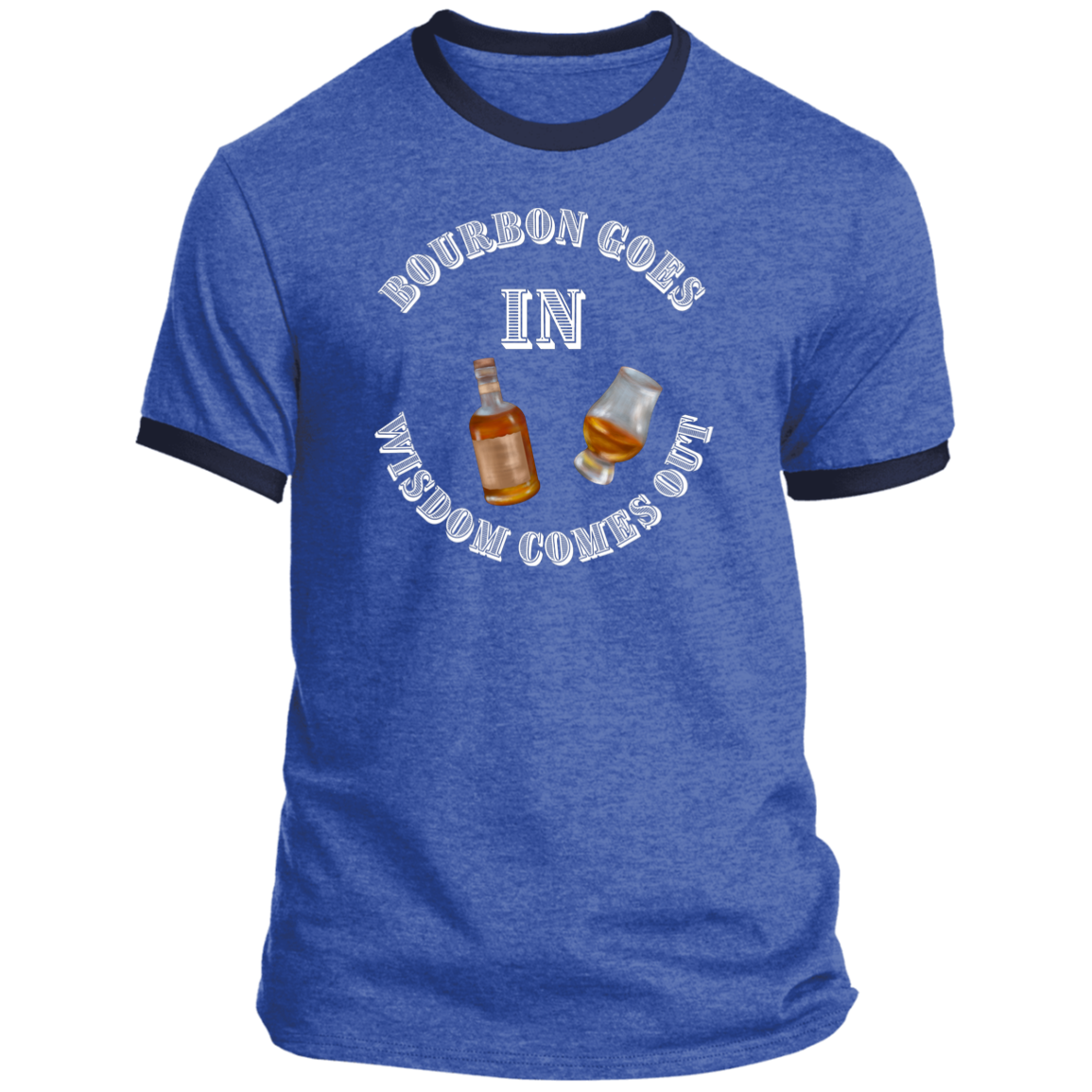 BOURBON W GOES IN Bourbon Goes iPC54R Ringer Tee