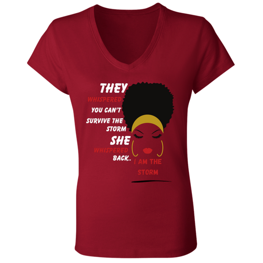 THEY WHISPERED W THEY WHISPERED B6005 Ladies' Jersey V-Neck T-Shirt