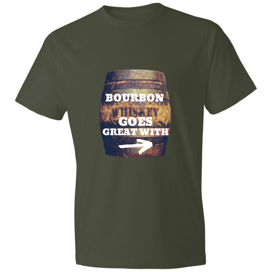 BOURBON GOES GREAT  (1) BOURBON GOES GREAT WITH 980 Lightweight T-Shirt 4.5 oz