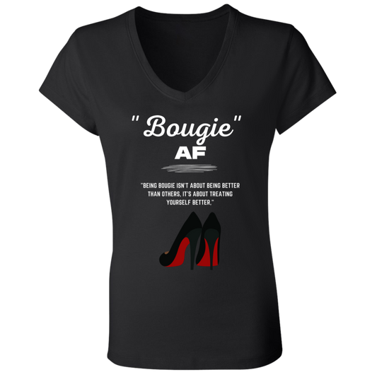 Bougie  W AF BOUGIE AF B6005 Ladies' Jersey V-Neck T-Shirt