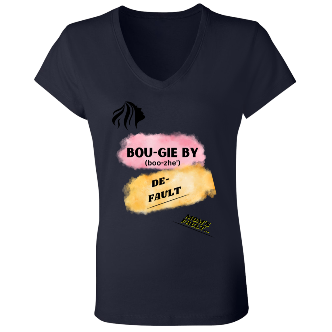 BOUGIE BY (1) Bougie 1 B6005 Ladies' Jersey V-Neck T-Shirt