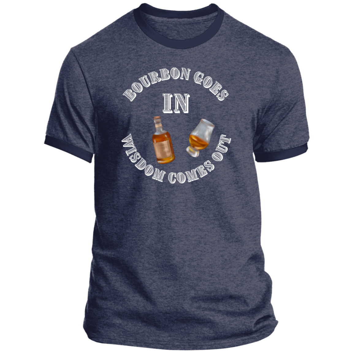 BOURBON W GOES IN Bourbon Goes iPC54R Ringer Tee