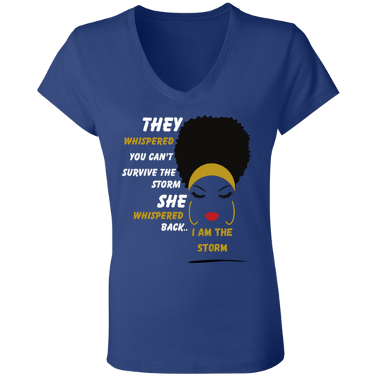 THEY WHISPERED W (1) THEY WHISPERED  B6005 Ladies' Jersey V-Neck T-Shirt