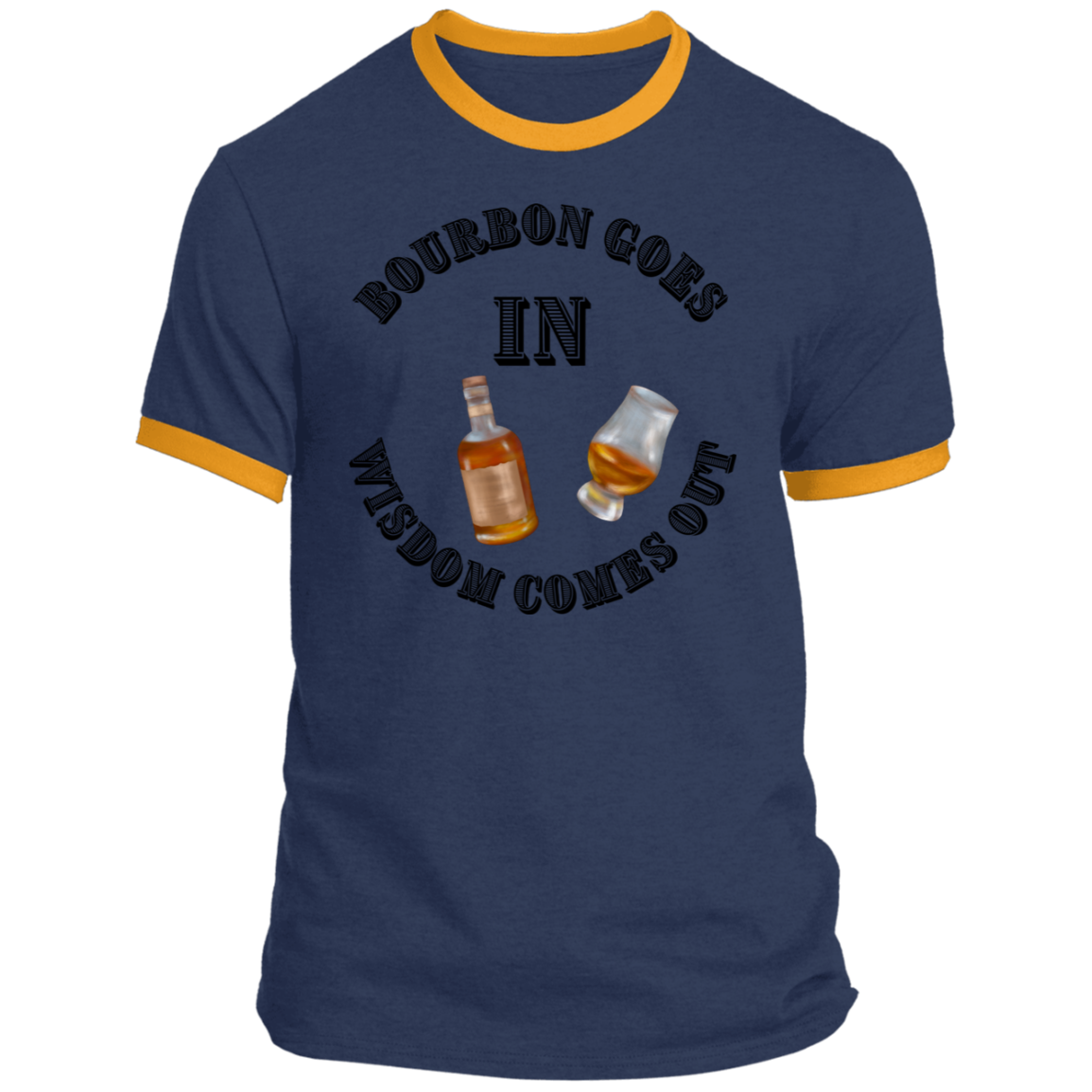 BOURBON B GOES IN Bourbon Goes in PC54R Ringer Tee