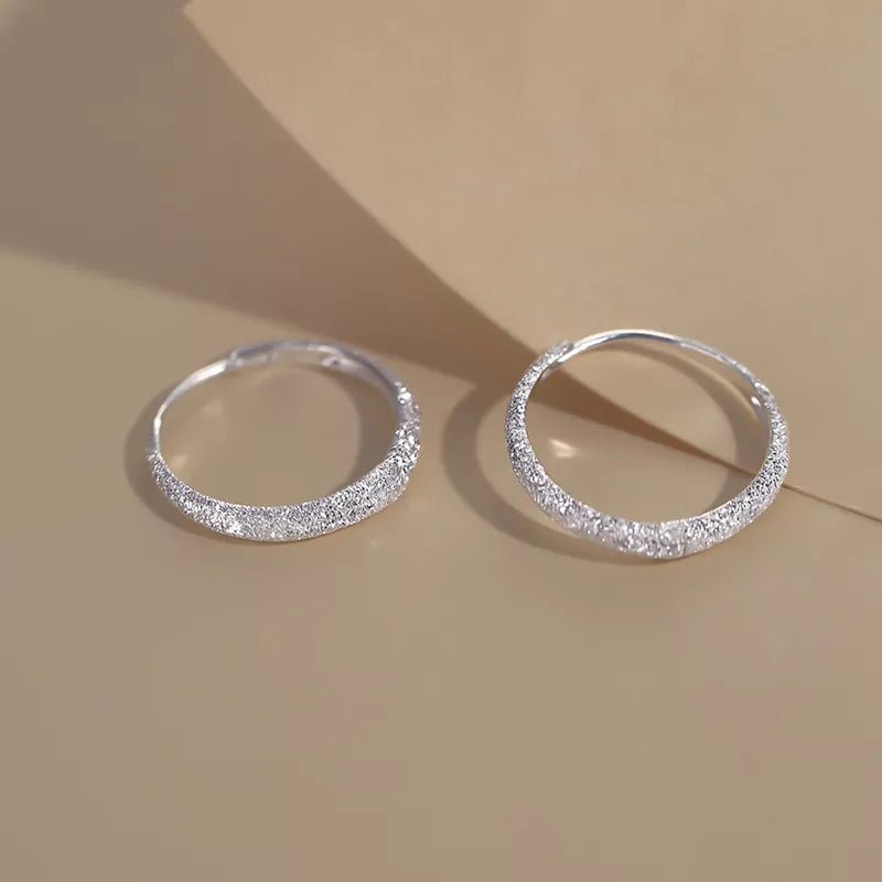 Piercing Circle Charm Hoop Earring