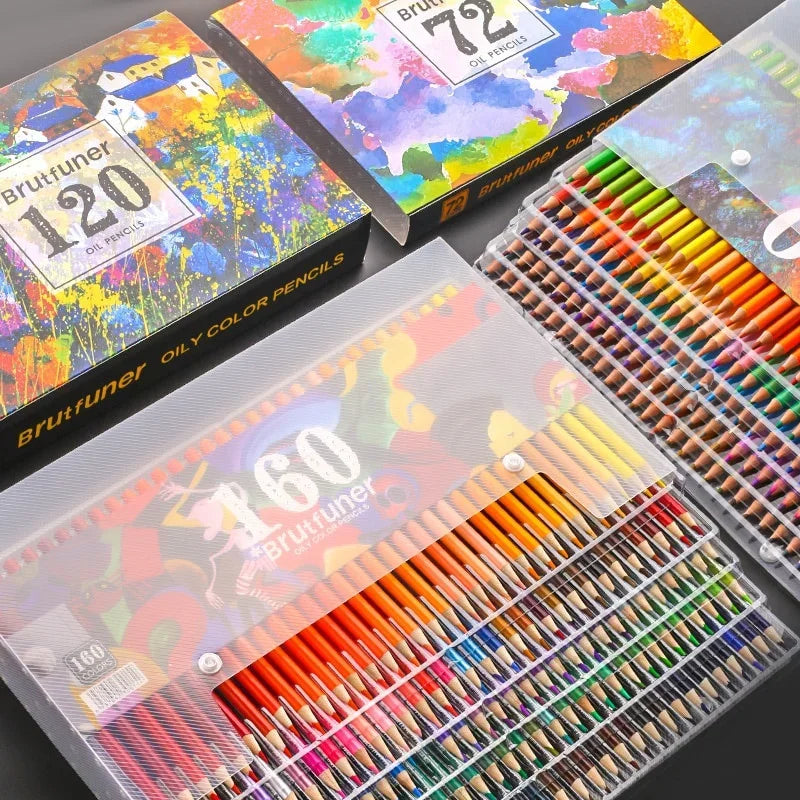 72/48/36/24/12 Professional Oil Color Pencil Set Watercolor Drawing Colored Pencils Wood Colour Pencils For Kids Art Supplies