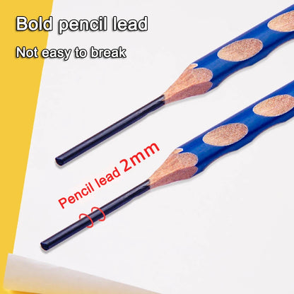 10Pcs Groove Triangle Wooden Pencil HB 2B Posture Correction Pencil School Office Stationery Professional Exam Drawing Pencil