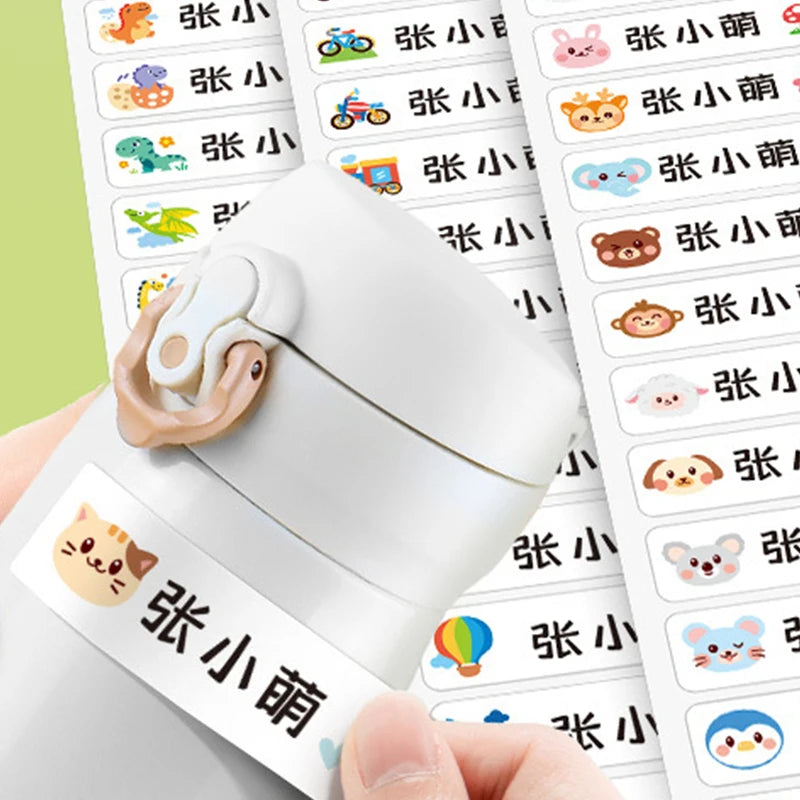 120Pcs Name Tag Sticker Customize Waterproof