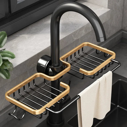 Kitchen Sink Drain Rack, Sponge Storage Faucet Holder, Sink Organizer