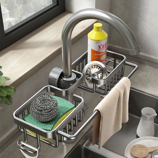 Kitchen Sink Drain Rack Sponge Storage Faucet Holder