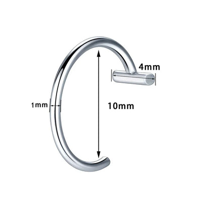 1Pc Stainless Steel Fake Nose Ring Hoop