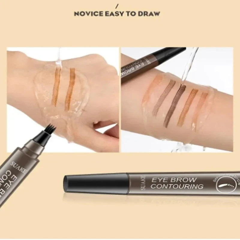 4 Point Eyebrow Pencil  Waterproof Liquid Eyebrow Pen Makeup Long Lasting Makeup Microblade Brow Pencil